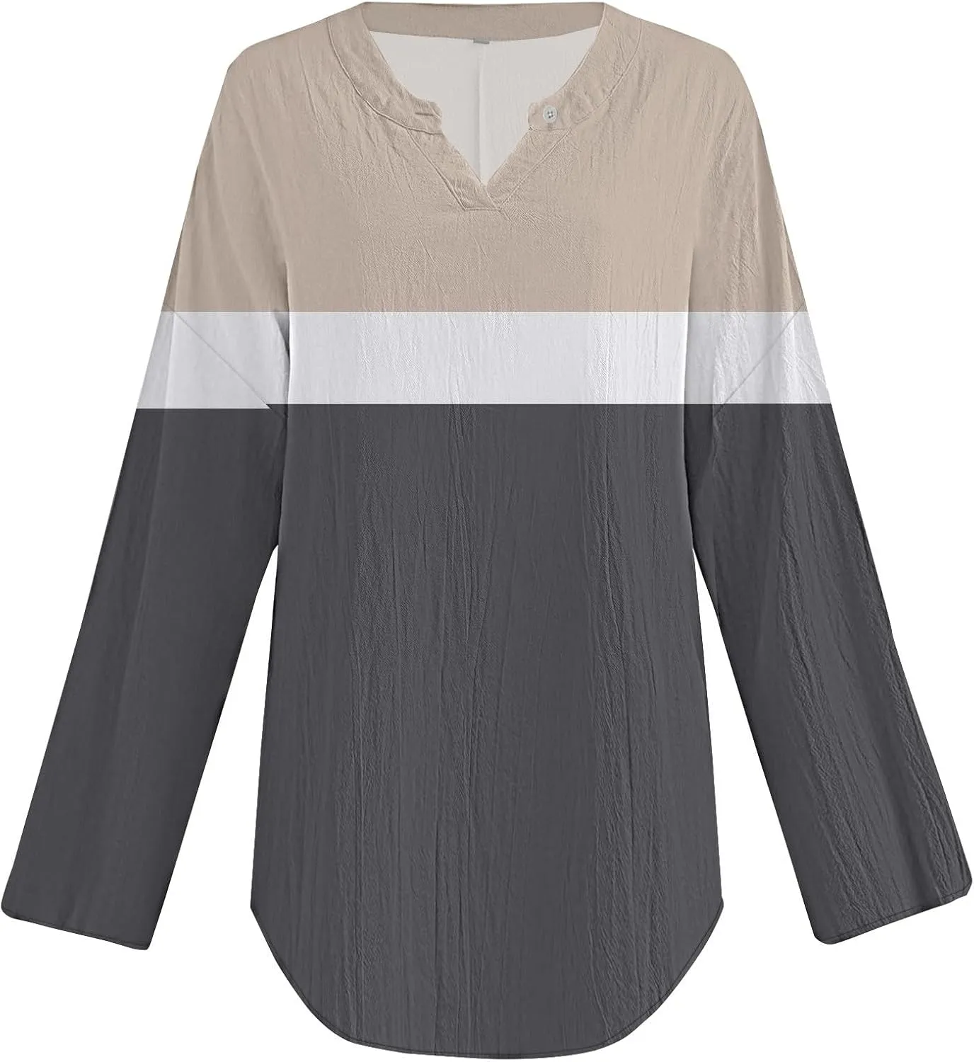 Long Sleeve Shirts for Women Boho Floral Print Button Up Dressy Casual Blouse Sexy V Neck Shirt Cute Tunic Tops