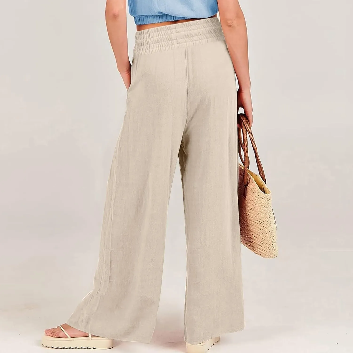 Loose Linen Pants Women Spring Pant Summer 2025 Pant Trousers with Pockets