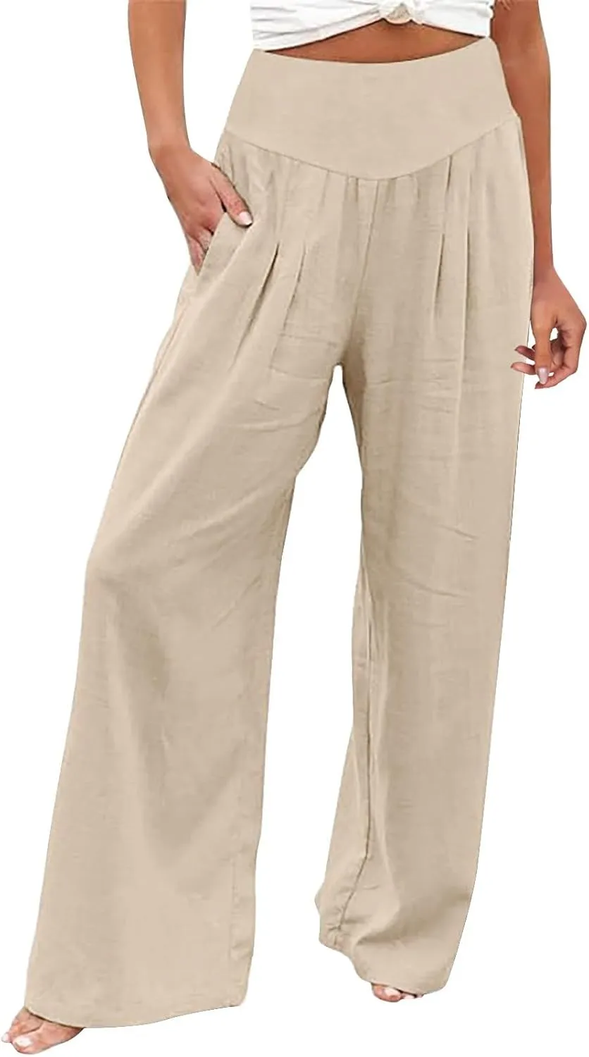 Loose Linen Pants Women Spring Pant Summer 2025 Pant Trousers with Pockets