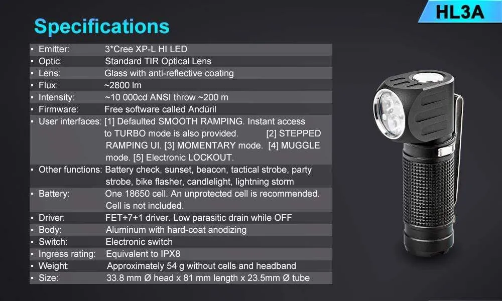 Lumintop HL3A