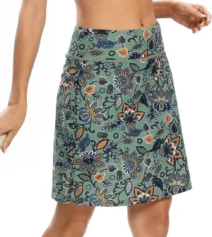 M MOTEEPI Skorts for Woman Golf Skirt Knee Length Tennis Athletic Skorts with Pockets