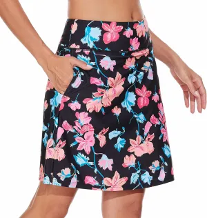 M MOTEEPI Skorts for Woman Golf Skirt Knee Length Tennis Athletic Skorts with Pockets