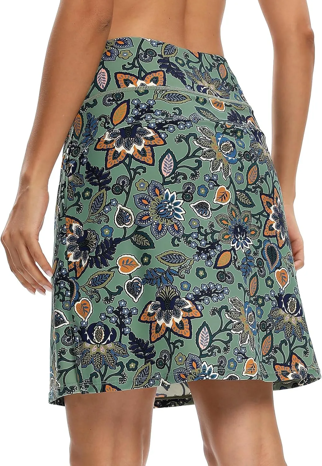 M MOTEEPI Skorts for Woman Golf Skirt Knee Length Tennis Athletic Skorts with Pockets