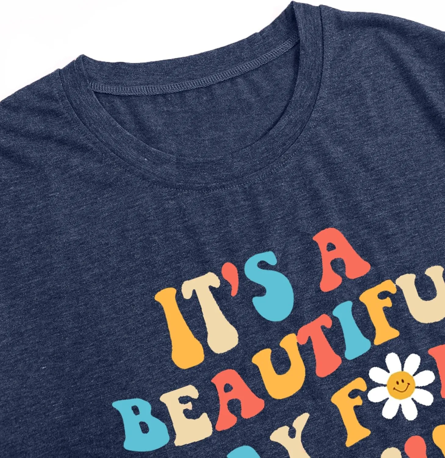 MAIHUN Women Teacher Life Shirt Teacher Gift Short Sleeve Shirts It s a Beautiful Day for Learning T-Shirt
