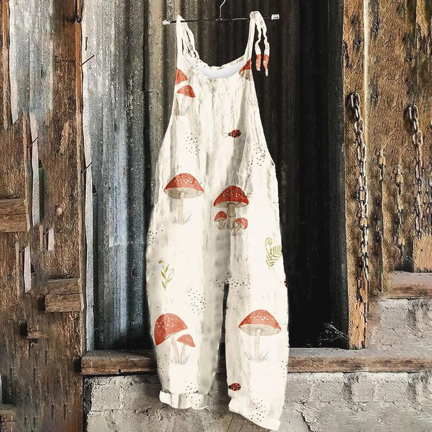maisdgop Workout Romper for Women 2025 Summer Casual Sleeveless Spaghetti Strap Overalls Cute Floral Print Hippie Jumpsuits