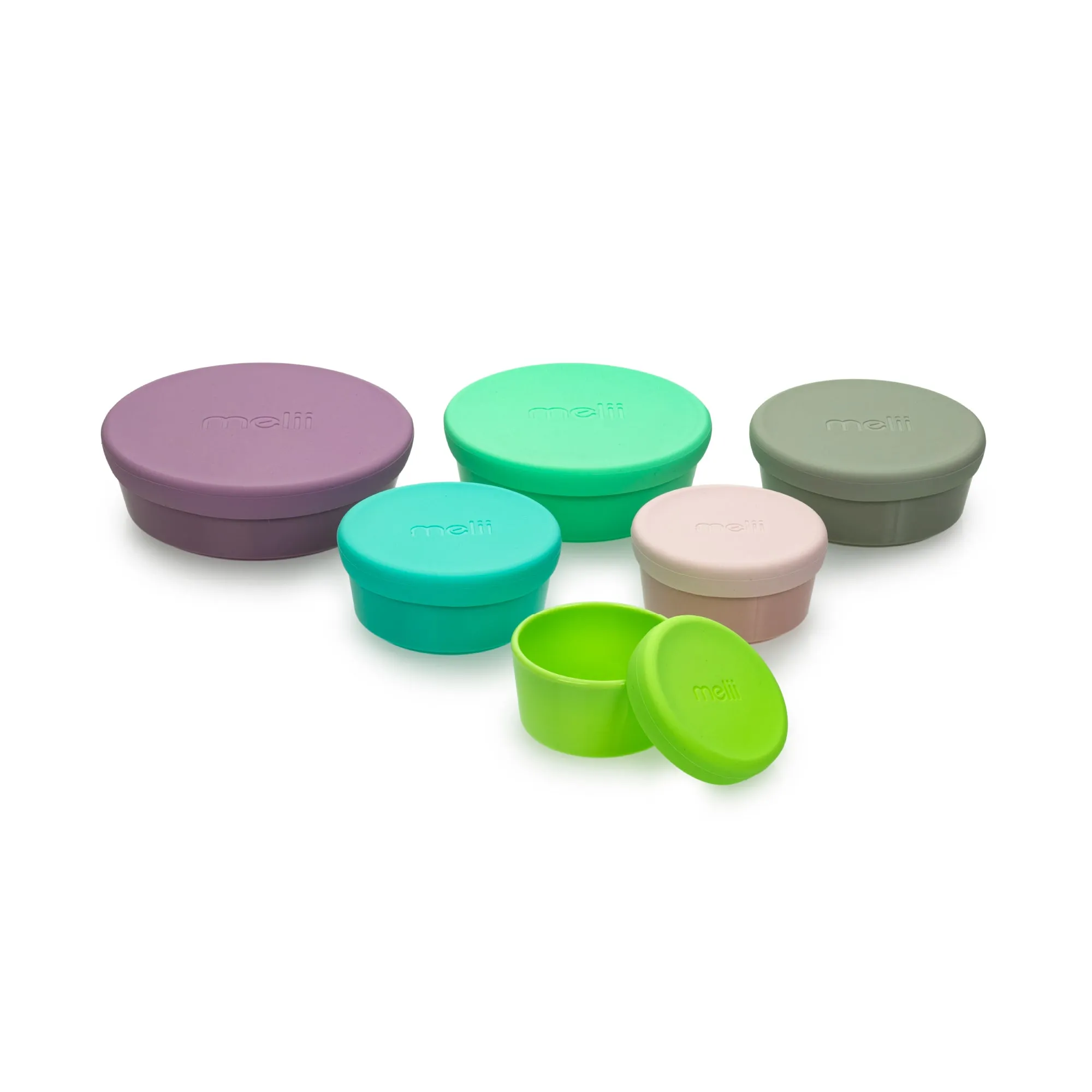 Melii Stacking & Nesting Food Storage Containers with Silicone Lids - 12 Piece Set for Kids, BPA Free, Dishwasher & Microwave Safe, Compact Storage, Versatile Sizes