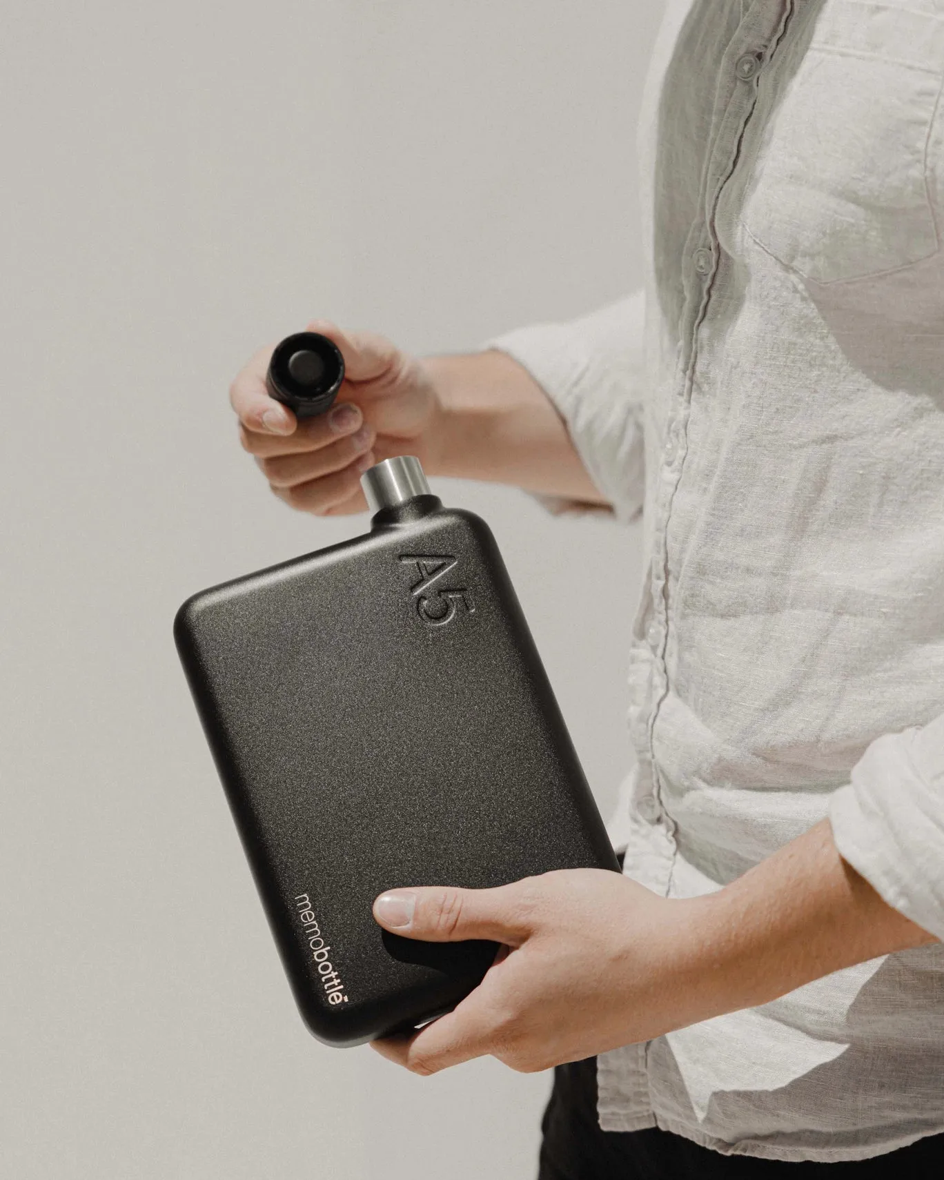 Memobottle A5 Stainless Steel - Black