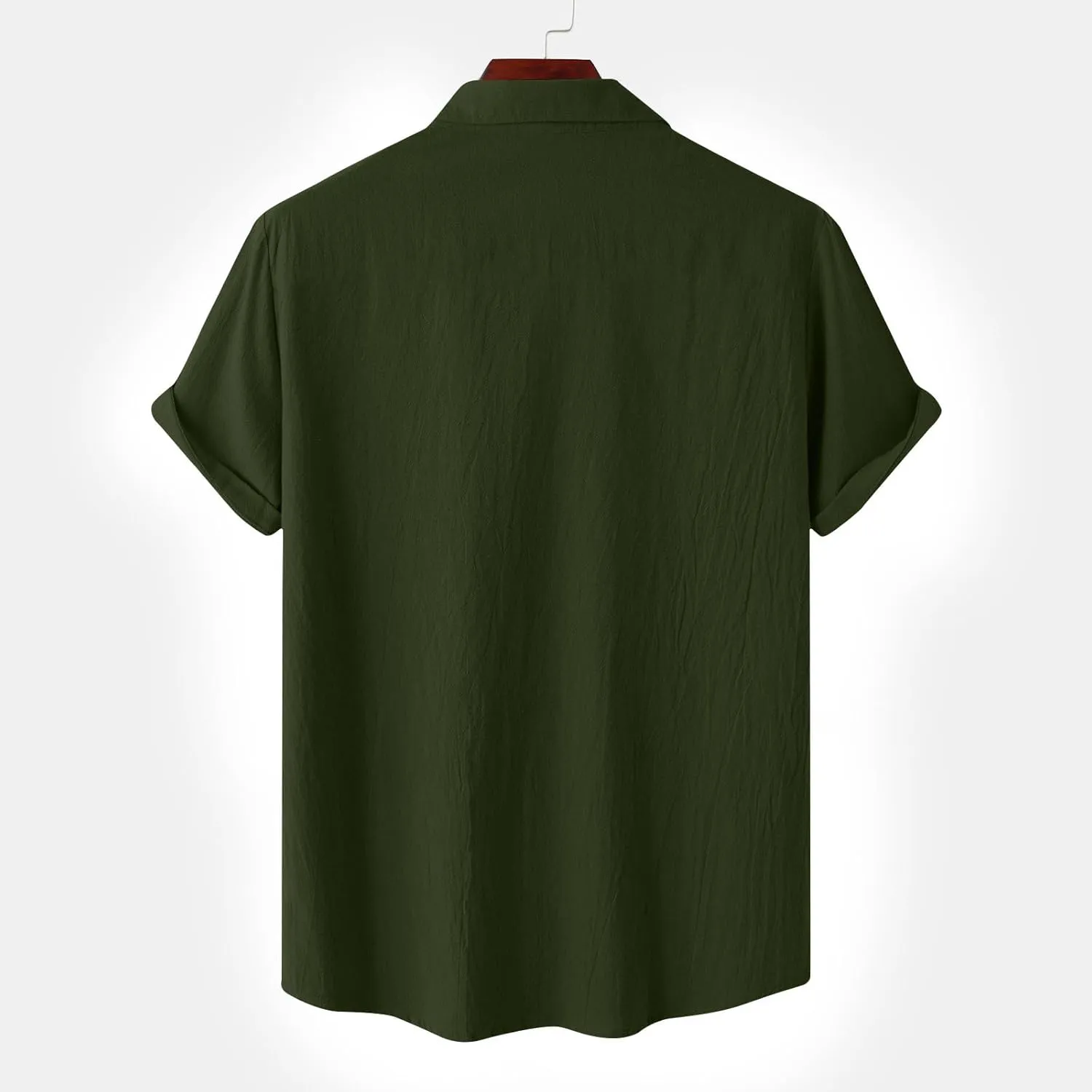 Men Shirt Casual Summer Short Sleeve Shirts for Men Button Down for Men Trendy Plain Shirts Tops with Pocket 2025