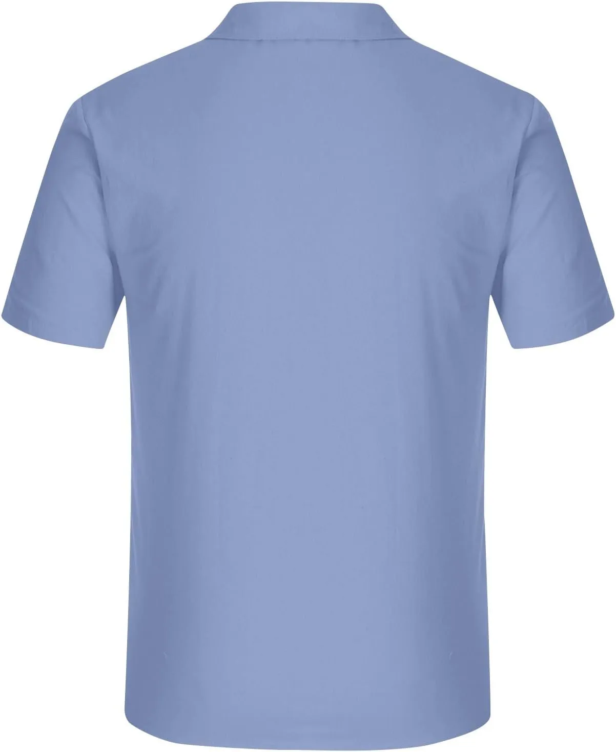 Men Shirt Casual Summer Short Sleeve Shirts for Men Button Down for Men Trendy Plain Shirts Tops with Pocket 2025
