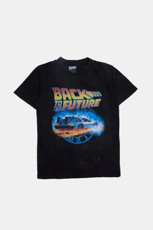 Mens Back To The Future Acid Wash T-Shirt