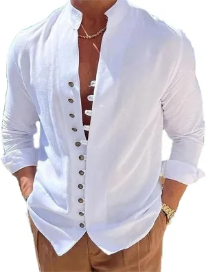 Men's Casual Sports Long Sleeve Button Down Shirt Beach Fashion Printed Bird Shirts