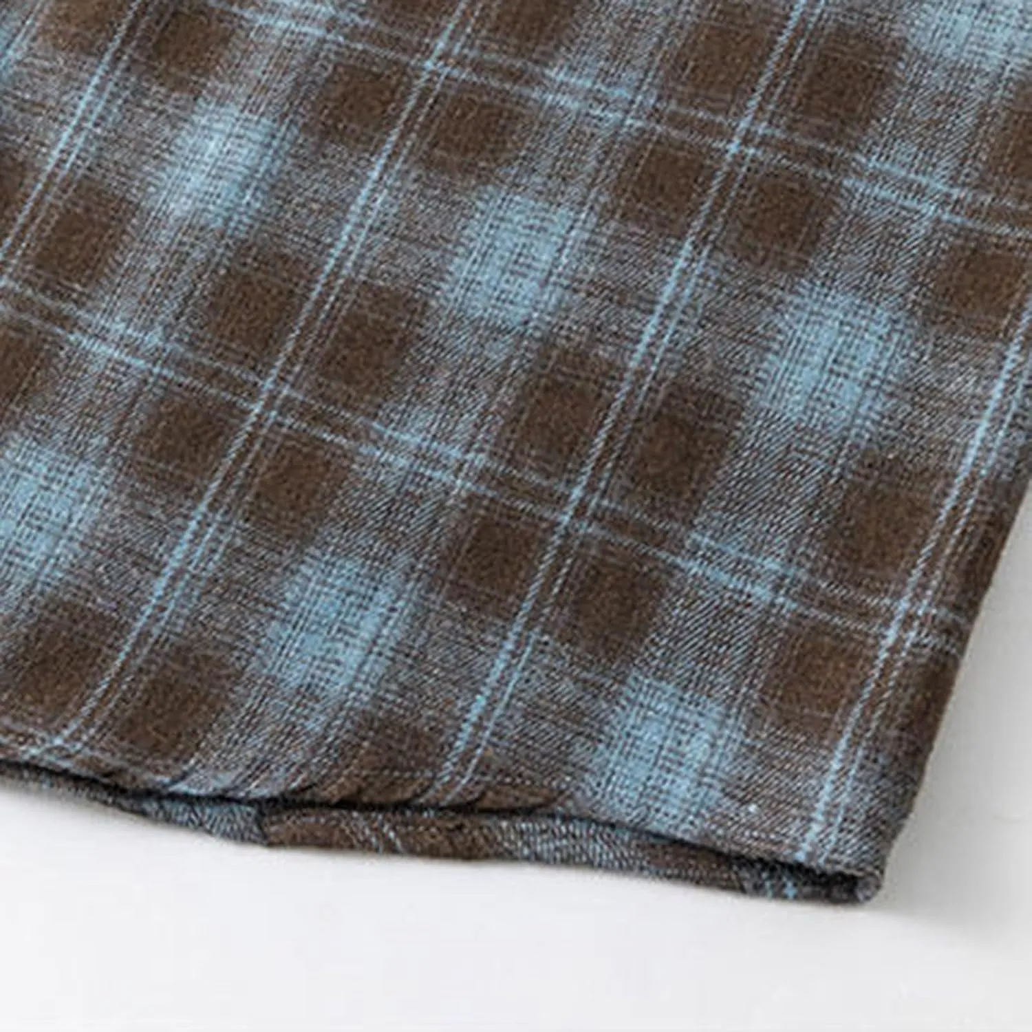 Mens Dress Shirts Long Sleeve Flannel Shirt with Pocket Warm Casual Soft Button Down Plaid Vintage Shirt Plus Size