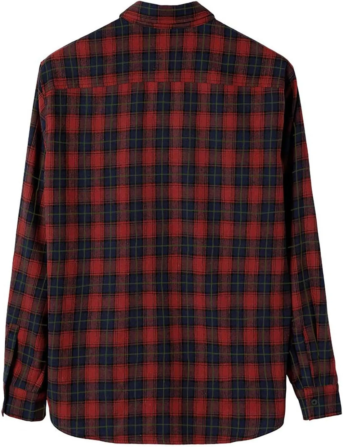 Mens Long Sleeve Shirt for Men Warm Casual Soft Button Down Plaid Shirt Regular Lightweight Shirt Jacket Plus Size