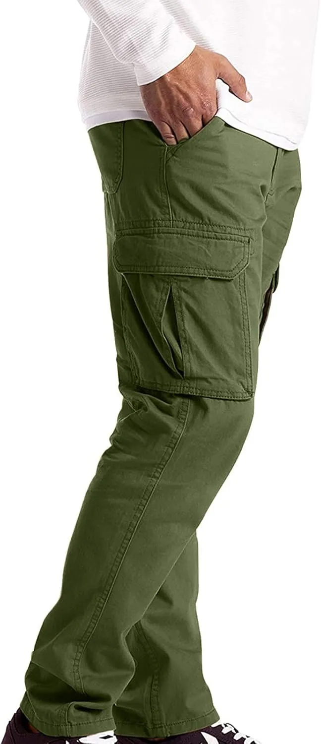 Mens Pants Casual Relaxed Fit Cargo Pants for Men,Men's Causal Cargo Pants Baggy Joggers with Pockets Hiking Pants