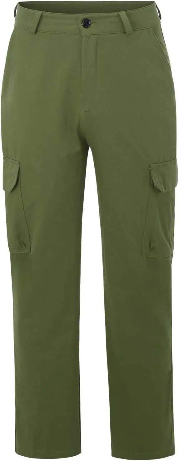 Mens Pants Casual Relaxed Fit Cargo Pants for Men,Men's Causal Cargo Pants Baggy Joggers with Pockets Hiking Pants