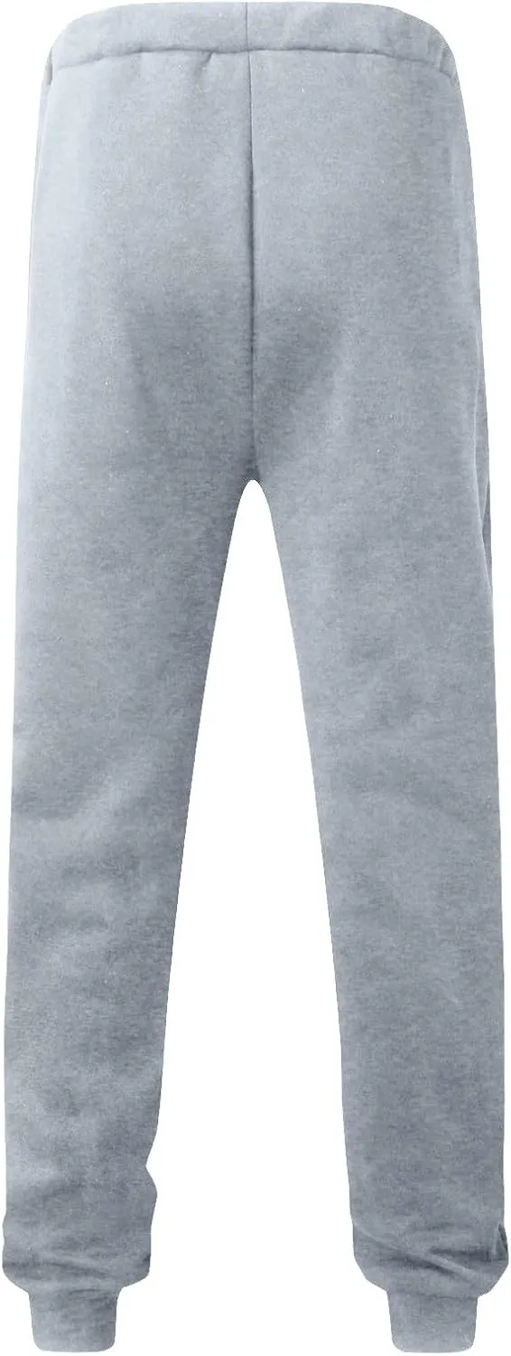 Mens Tall Joggers Fleece Athletic Workout Jogger Sweatpants Work Casual Workout Gym Slim Fit Trousers with Pockets
