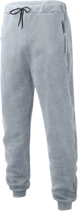 Mens Tall Joggers Fleece Athletic Workout Jogger Sweatpants Work Casual Workout Gym Slim Fit Trousers with Pockets