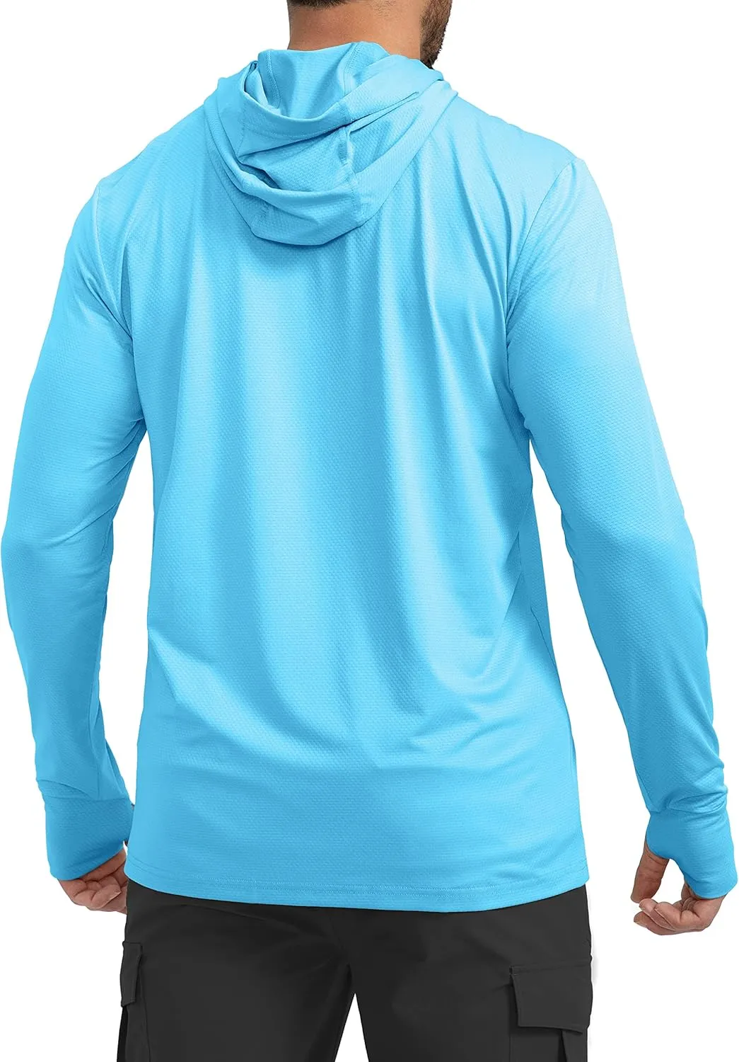 Men's UPF 50  Light Jacket Full Zip Sun Protection Hoodie Long Sleeve Sun Shirts for Men Hiking Fishing Zip Pockets