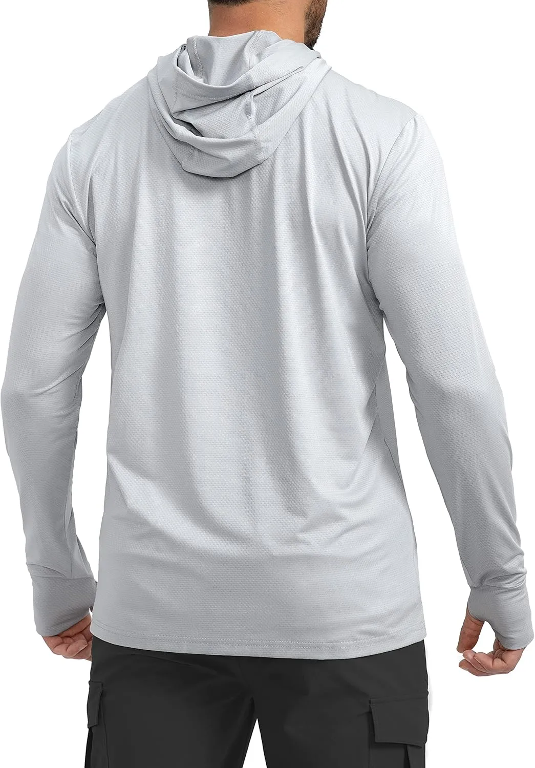 Men's UPF 50  Light Jacket Full Zip Sun Protection Hoodie Long Sleeve Sun Shirts for Men Hiking Fishing Zip Pockets