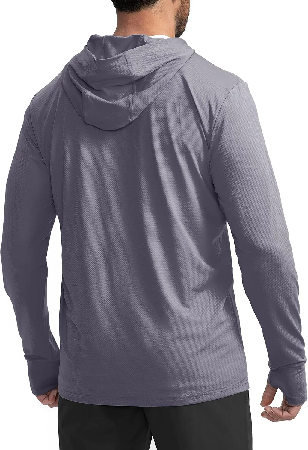 Men's UPF 50  Light Jacket Full Zip Sun Protection Hoodie Long Sleeve Sun Shirts for Men Hiking Fishing Zip Pockets