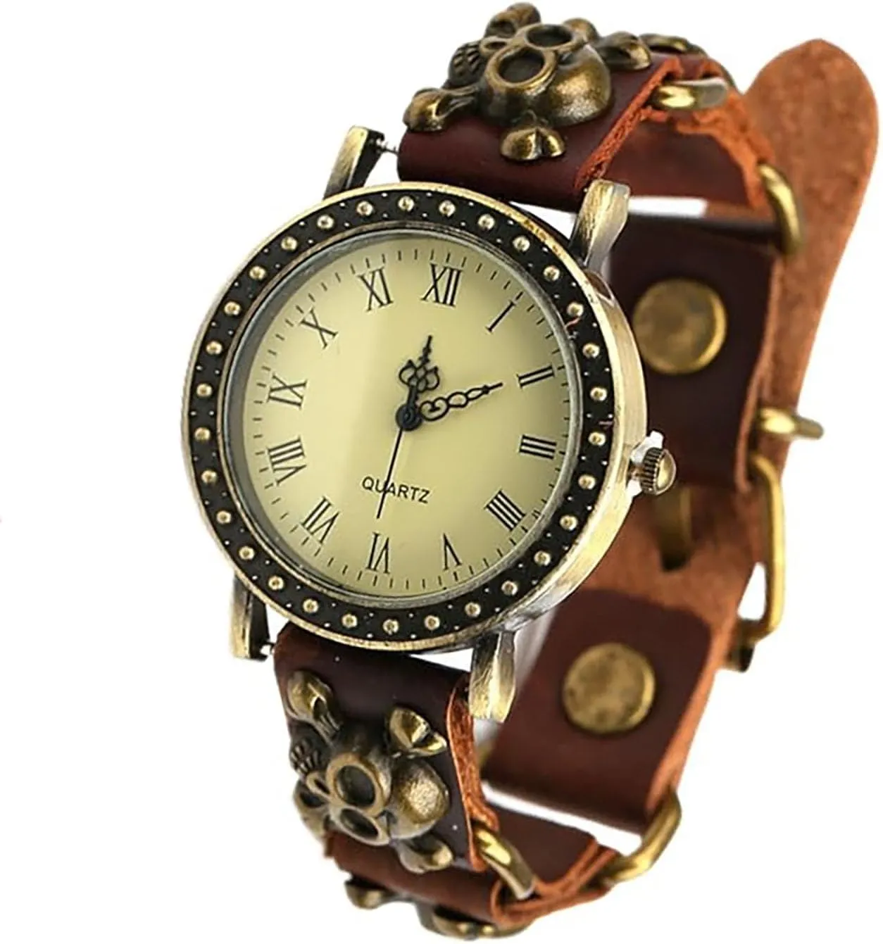 Men's Watches, Vintage Punk Watches, Skull Scalp Watches, Personalized Adjustable Bracelet Watches