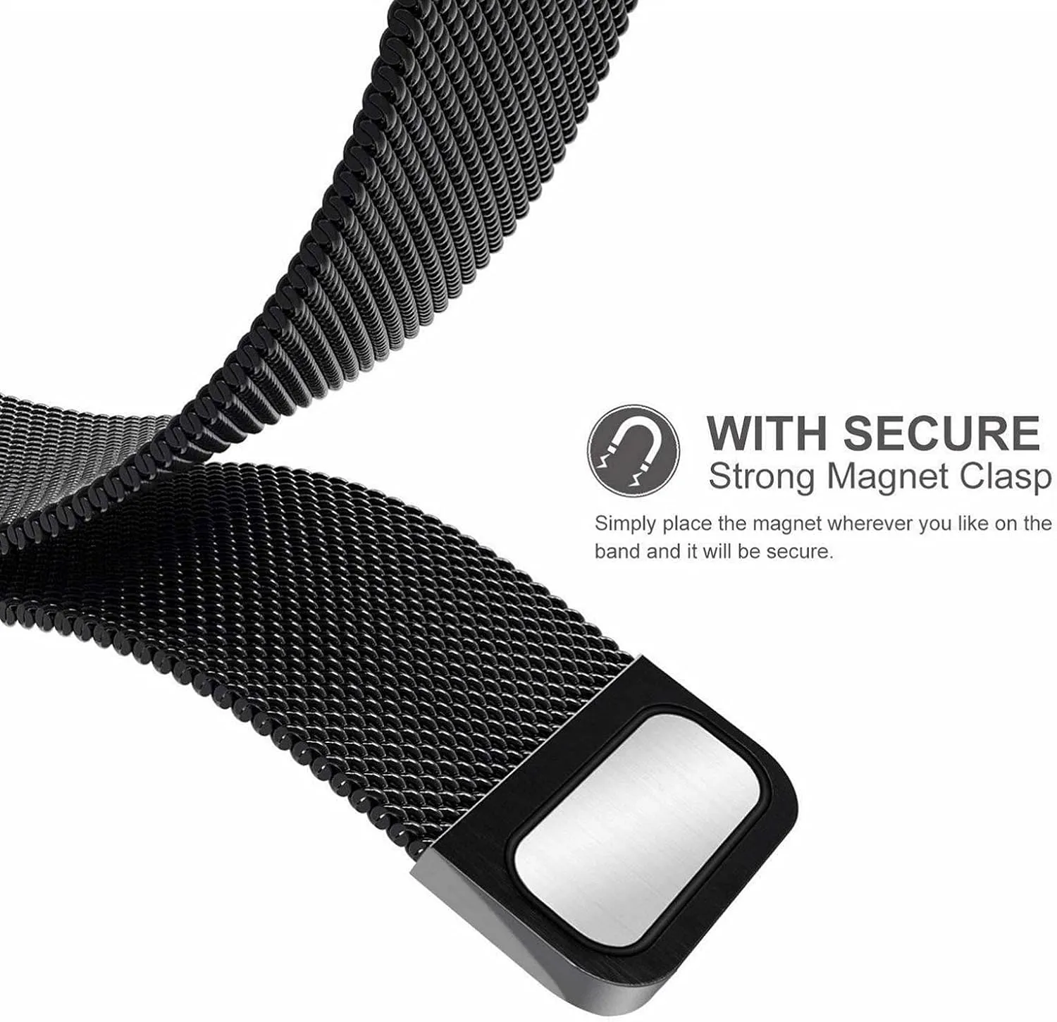Metal Magnetic Watch Band Mesh Woven Quick Release Strap Adjustable Stainless Steel Replacement Straps for Women Men 14mm 16mm18mm 20mm 22mm 24mm