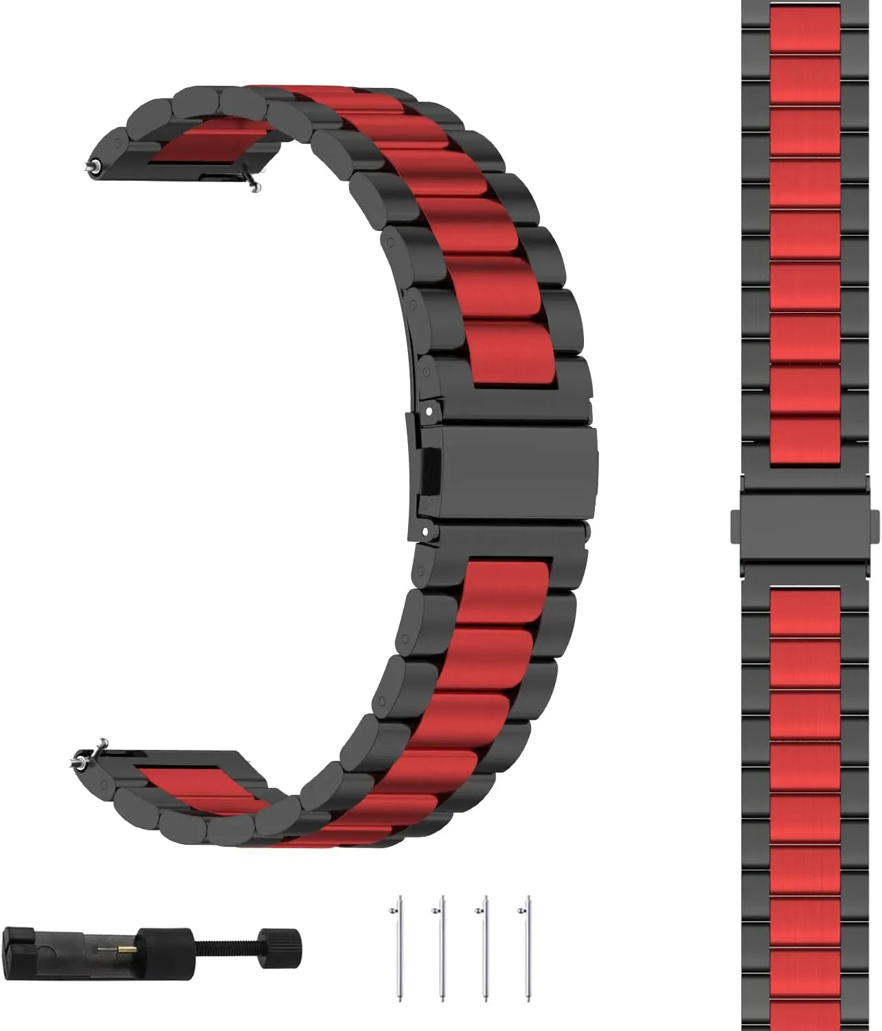 Metal Watch Band Stainless Steel 18mm 20mm 22mm Quick Release Solid Replacement Bracelet Straps for Men Women