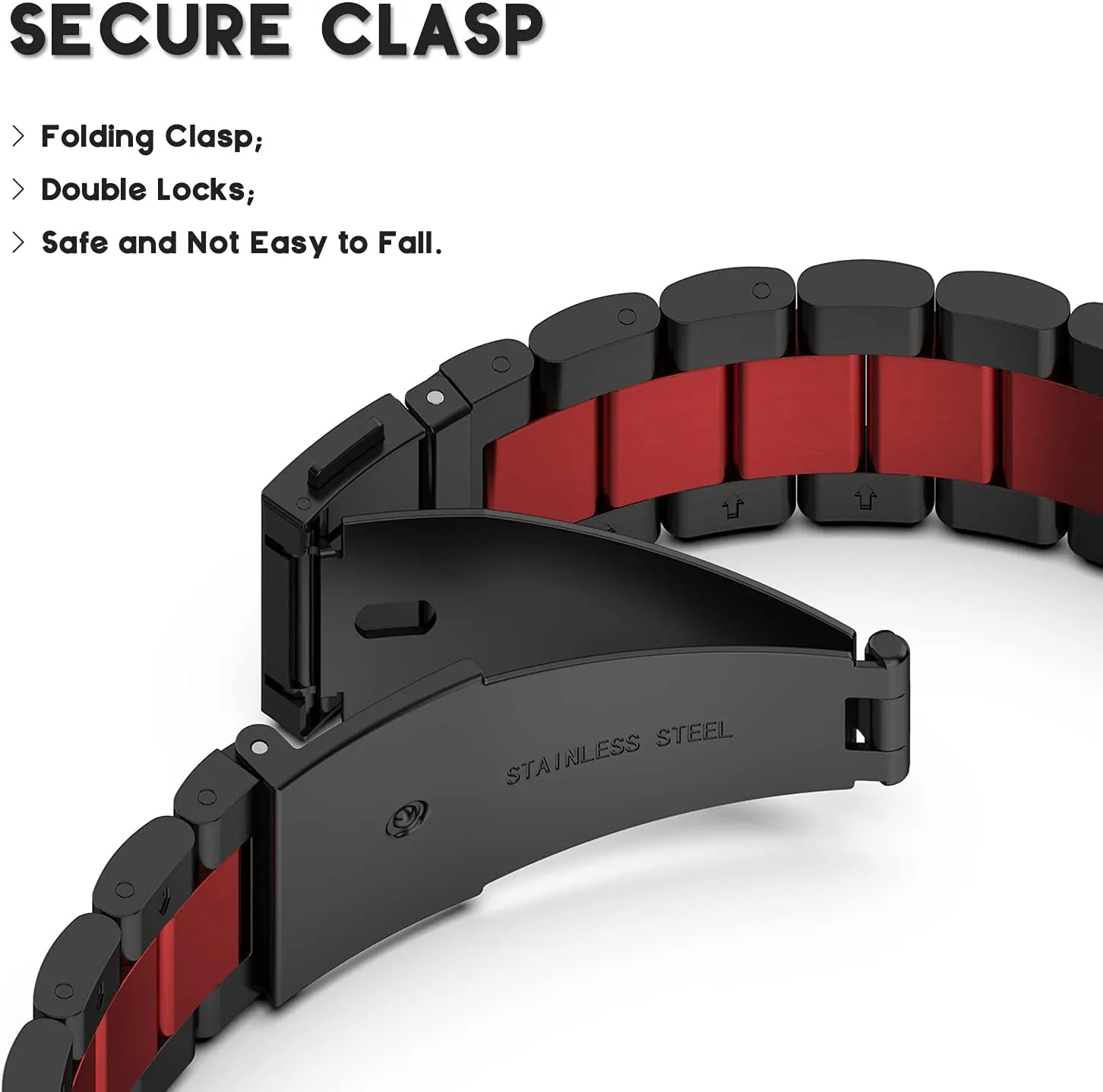 Metal Watch Band Stainless Steel 18mm 20mm 22mm Quick Release Solid Replacement Bracelet Straps for Men Women