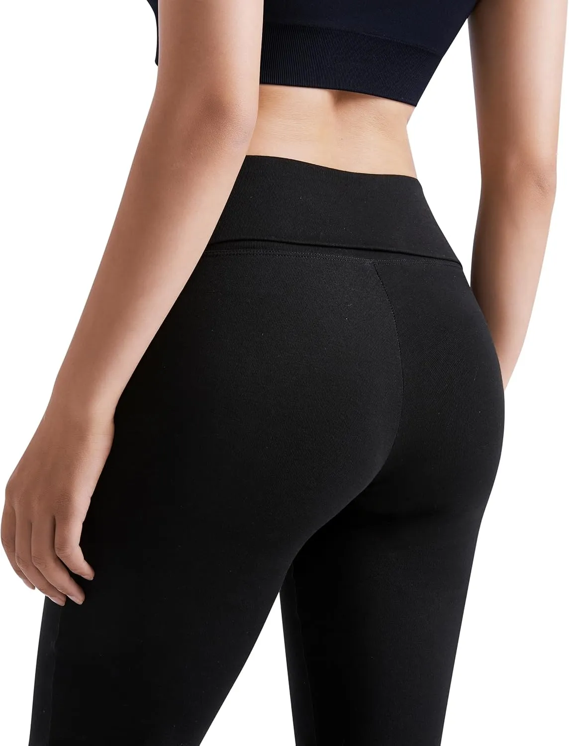 MOOSLOVER Women Flare Leggings Fold Over Bootcut Yoga Pants Casual Y2K Lounge Pants Comfy Cotton Leggings