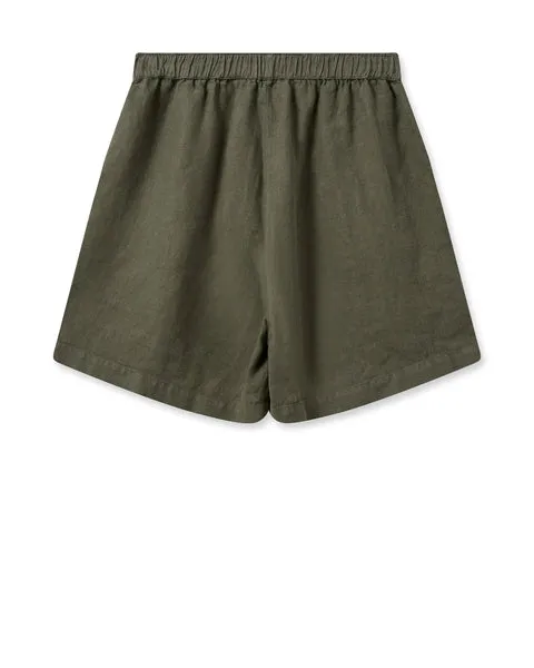 Mos Mosh Emmi Linen Short - Dusty Olive