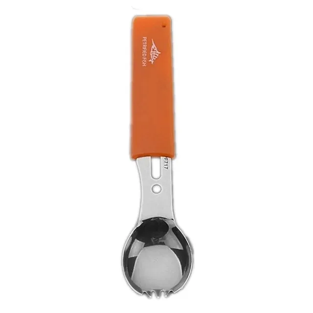 Multifunctional Stainless Steel Camping Knife and Spork (Spoon and Fork)