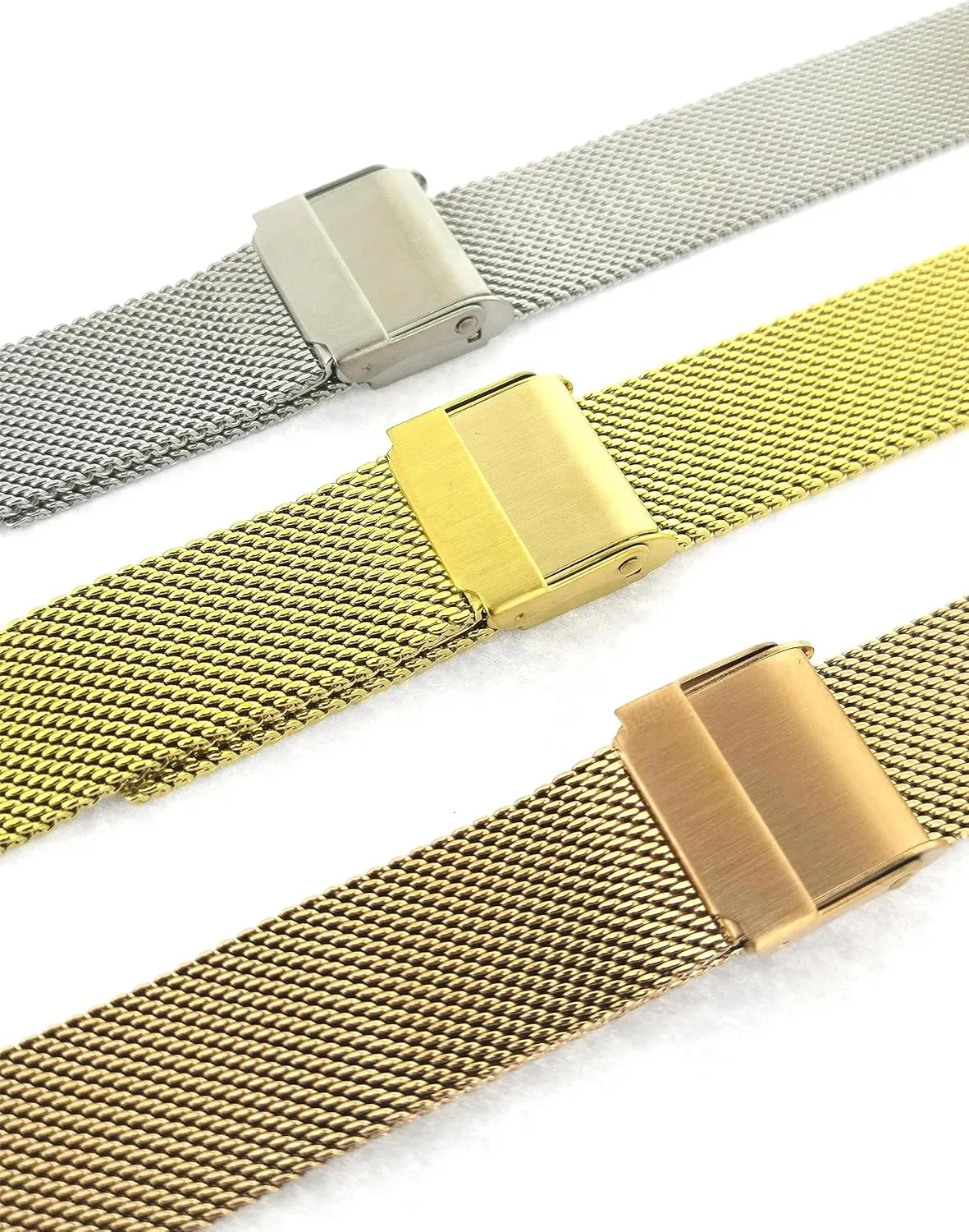 NZZXTO Stainless Steel Mesh Watch Band for Skagen Unisex Watches with pin, Light, thin, soft, Adjusting the length
