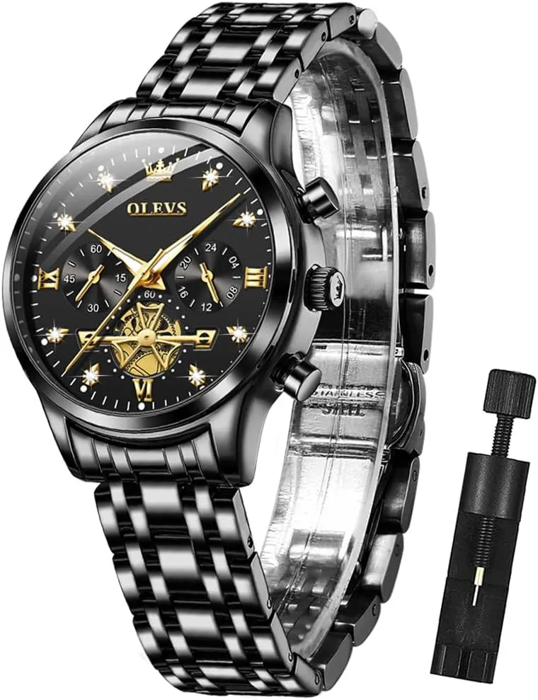 OLEVS Womens Watches Fashion Luxury Diamond Ladies Wrist Watch Stainless Steel Waterproof Luminous