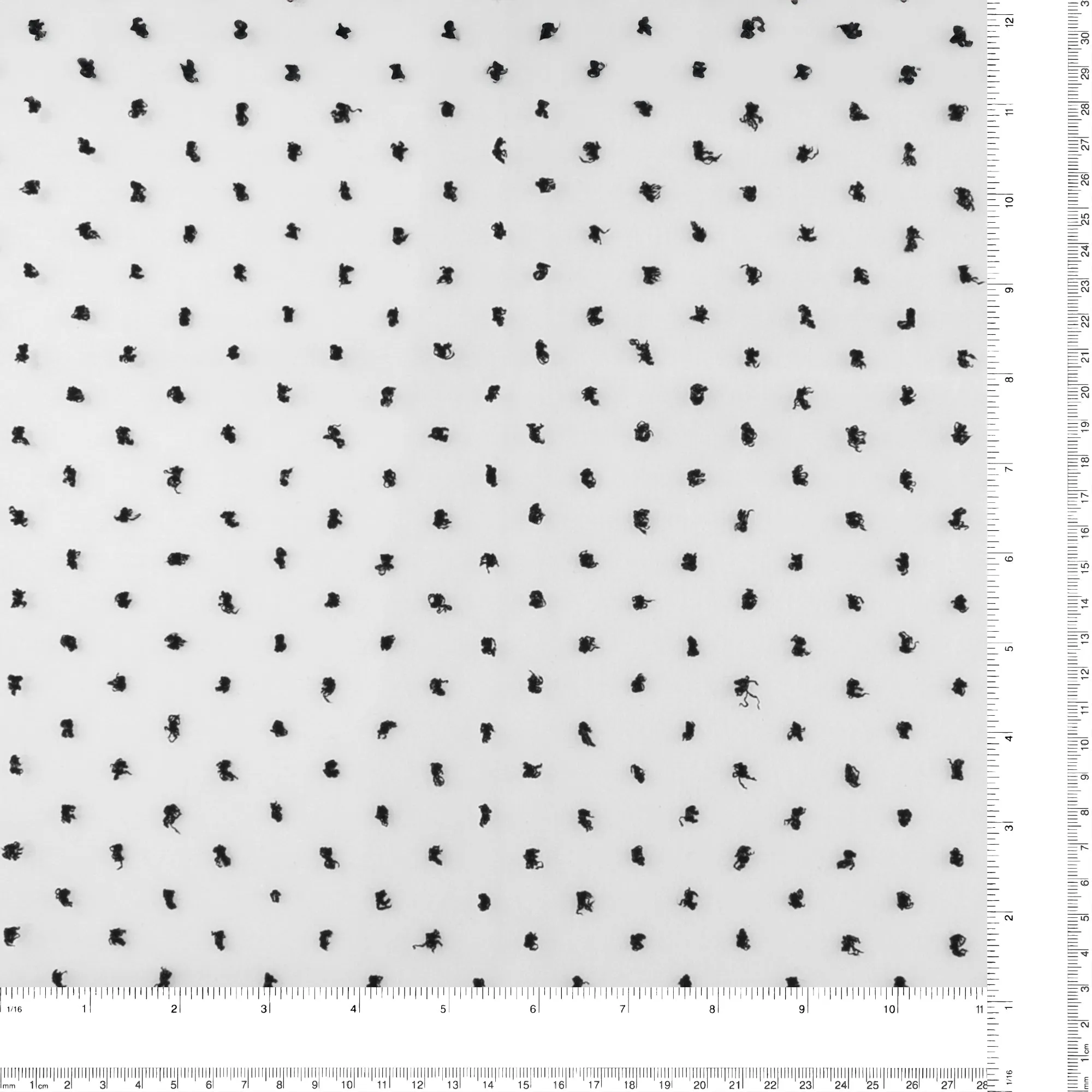 Organza with Embroidered Dot - DOTSY - White & Black