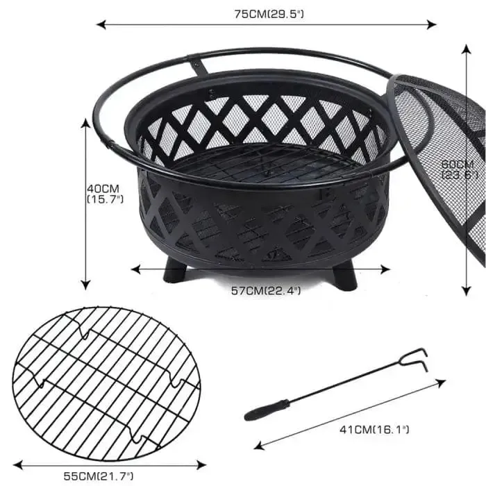 Outdoor Fire Pit and BBQ