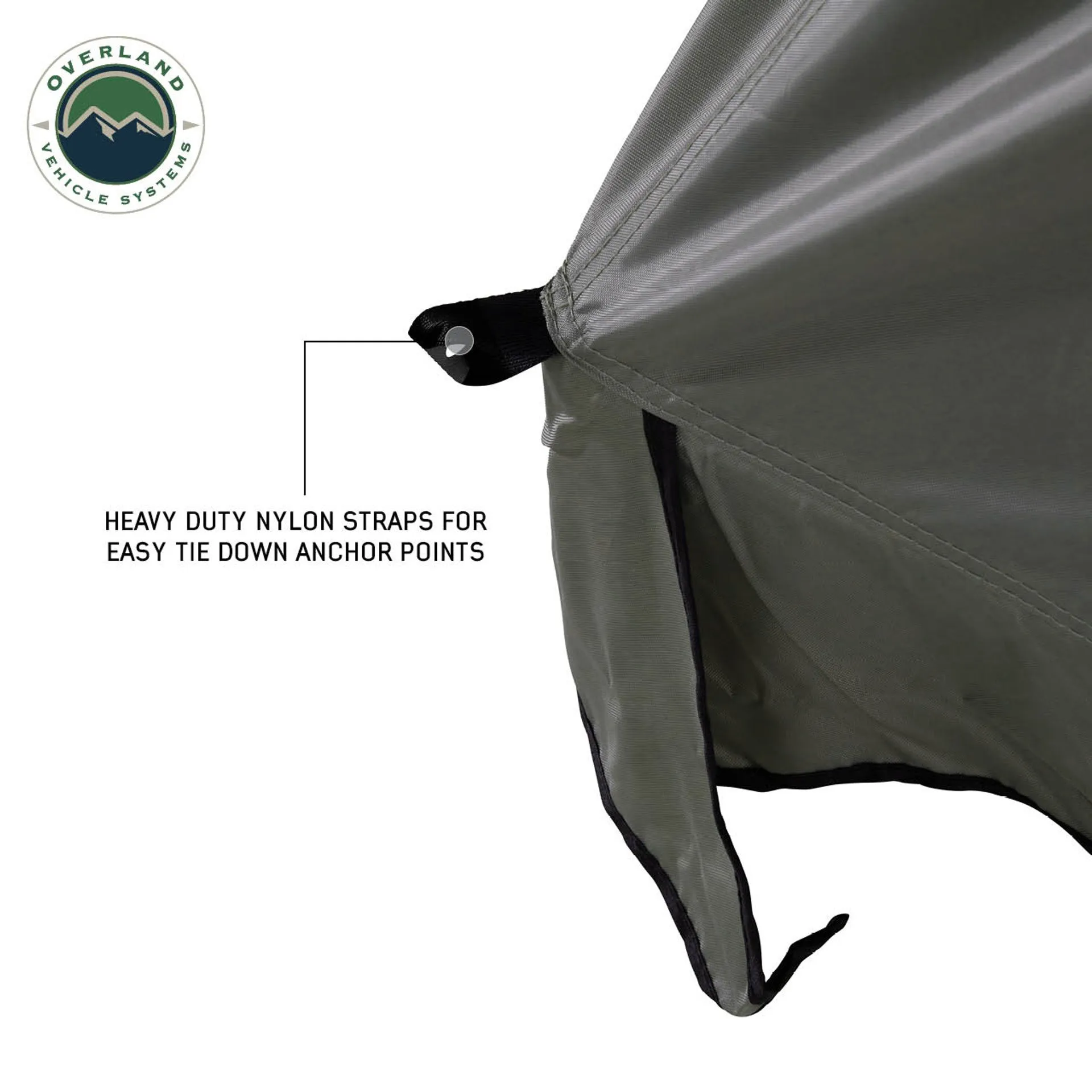 Overland Vehicle Systems TMBK Roof Top Tent Annex Green Base With Black Floor & Travel Cover