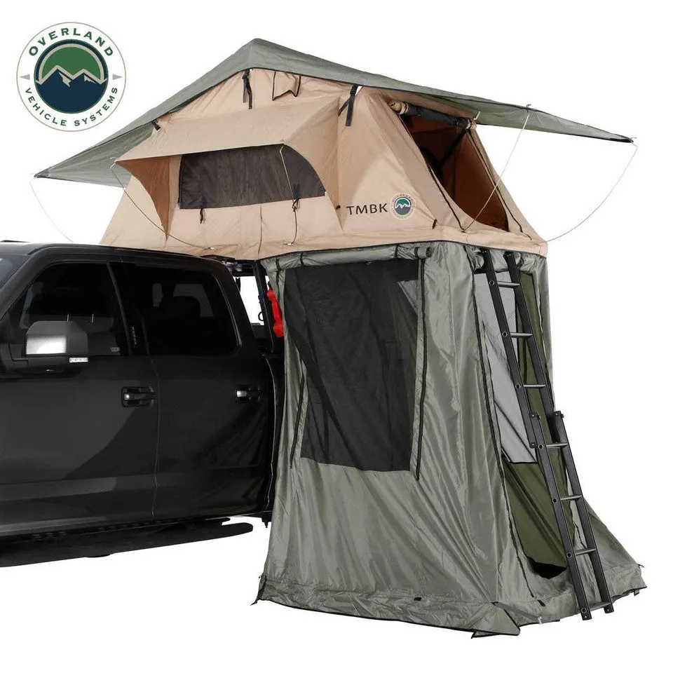 Overland Vehicle Systems TMBK Roof Top Tent Annex Green Base With Black Floor & Travel Cover