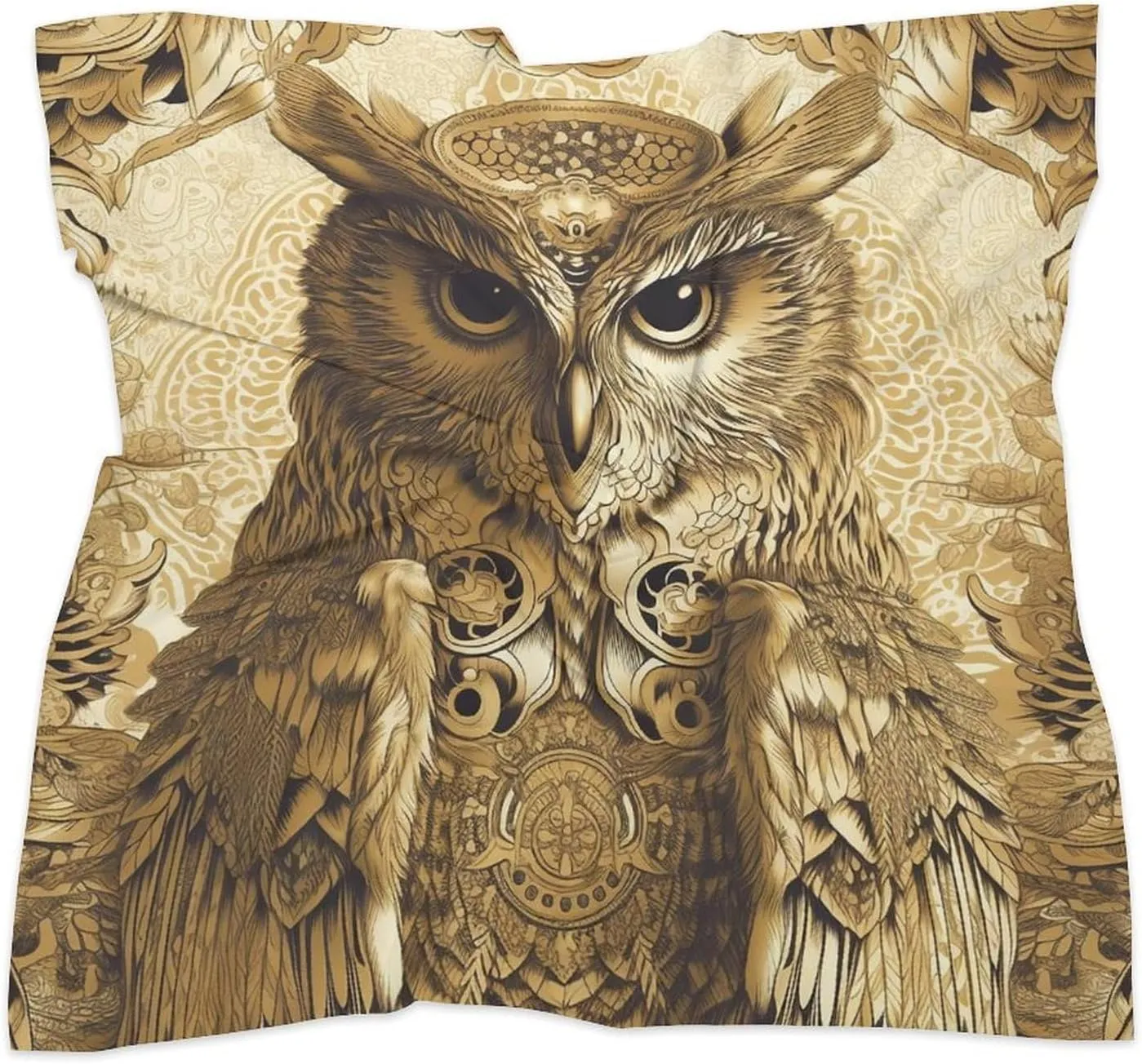 Owl Pattern Head Scarf Like Silk Scarf Lightweight Fashion Satin Hair Bandanas for Women Boho Headscarf Hair Wrap Bandana Headband Handkerchief Silk Scarves for Bag Purse Neck 18 Inch