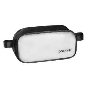 pack all Seamless Clear Toiletry Bag, Tear-resistant Clear Makeup Bag, Water-resistant Travel Packing Organizer for Toiletries, Cosmetics and Accessories (Small)