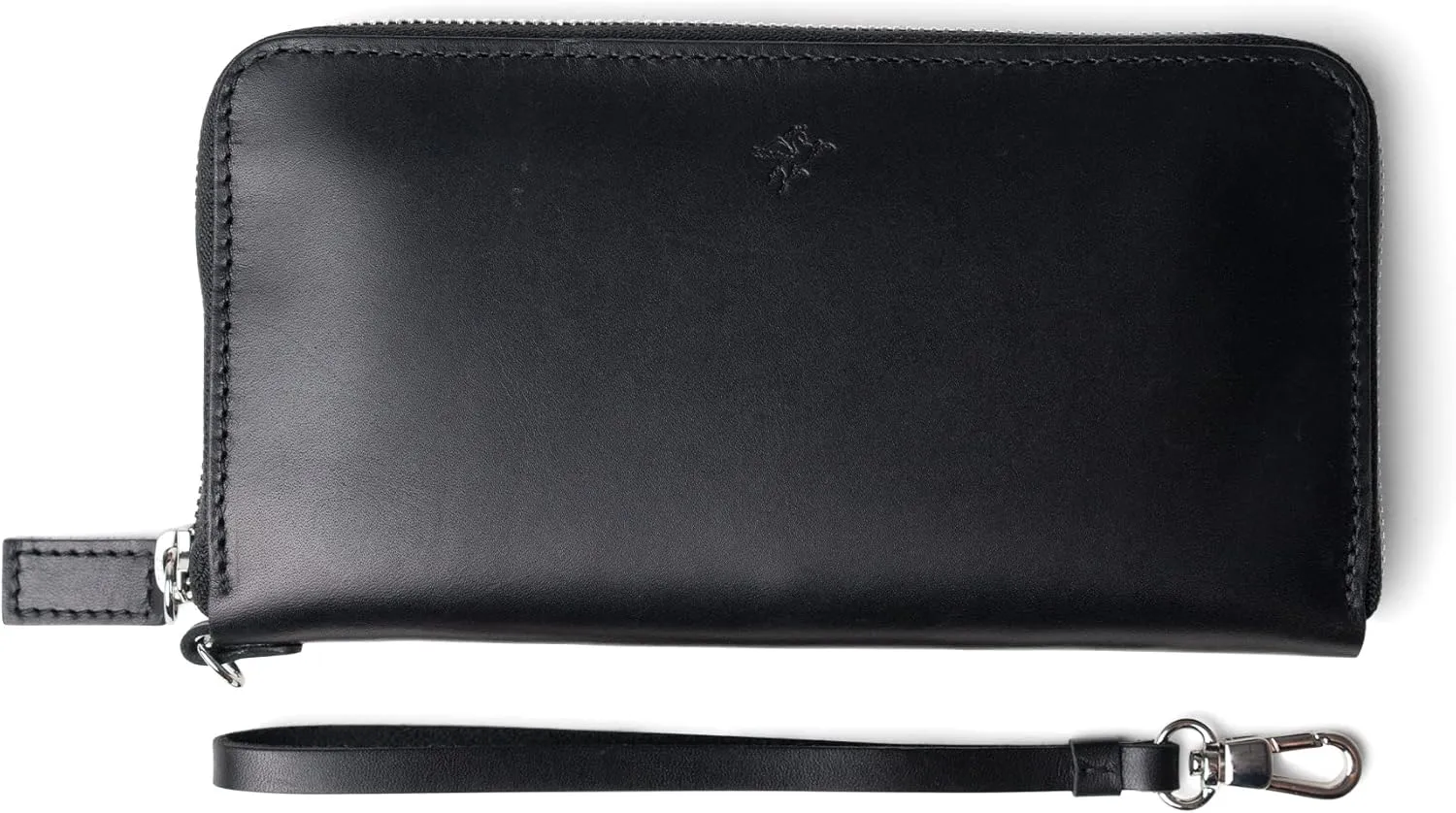PEGAI Leather Large Capacity Wristlet Wallets For Women | Zip Around Full-Grain Phone Wallet | Clutch Purses for Women With Credit Card Holder, Coin Purse and Cash Slot | KARLA (Black)