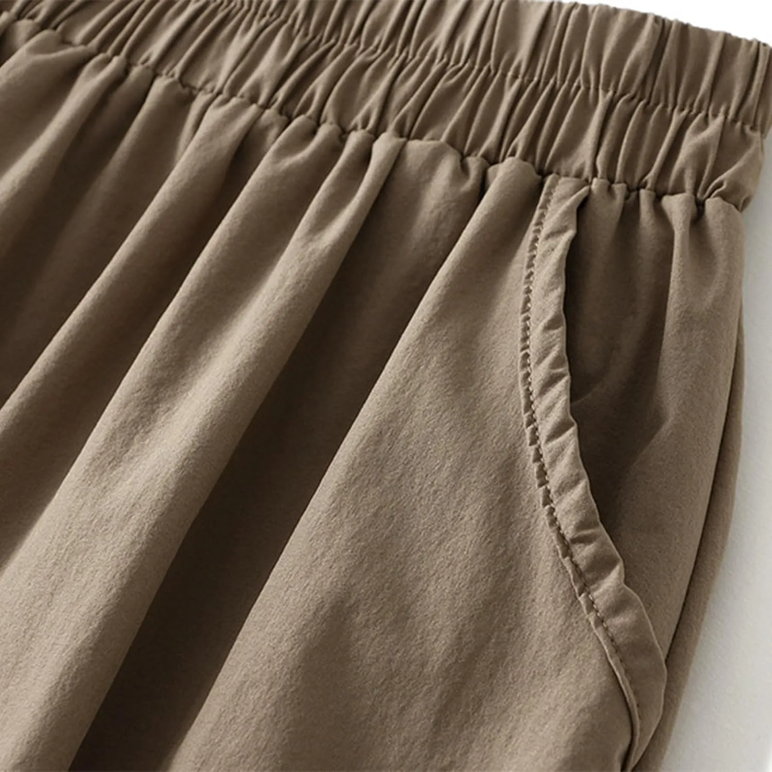 Pleated Skirt for Women with Pockets Midi Long Tiered A-Line Skirt High Waist All-Match Solid Color Long Skirts