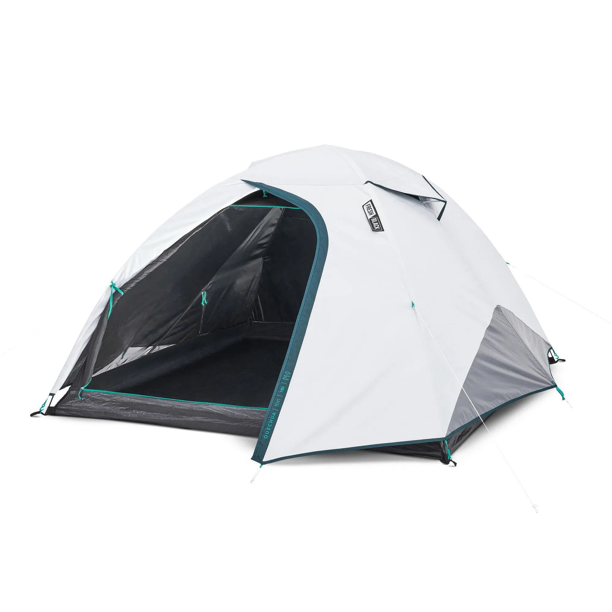 Quechua MH100 Fresh & Black Waterproof Camping Tent 3 Person