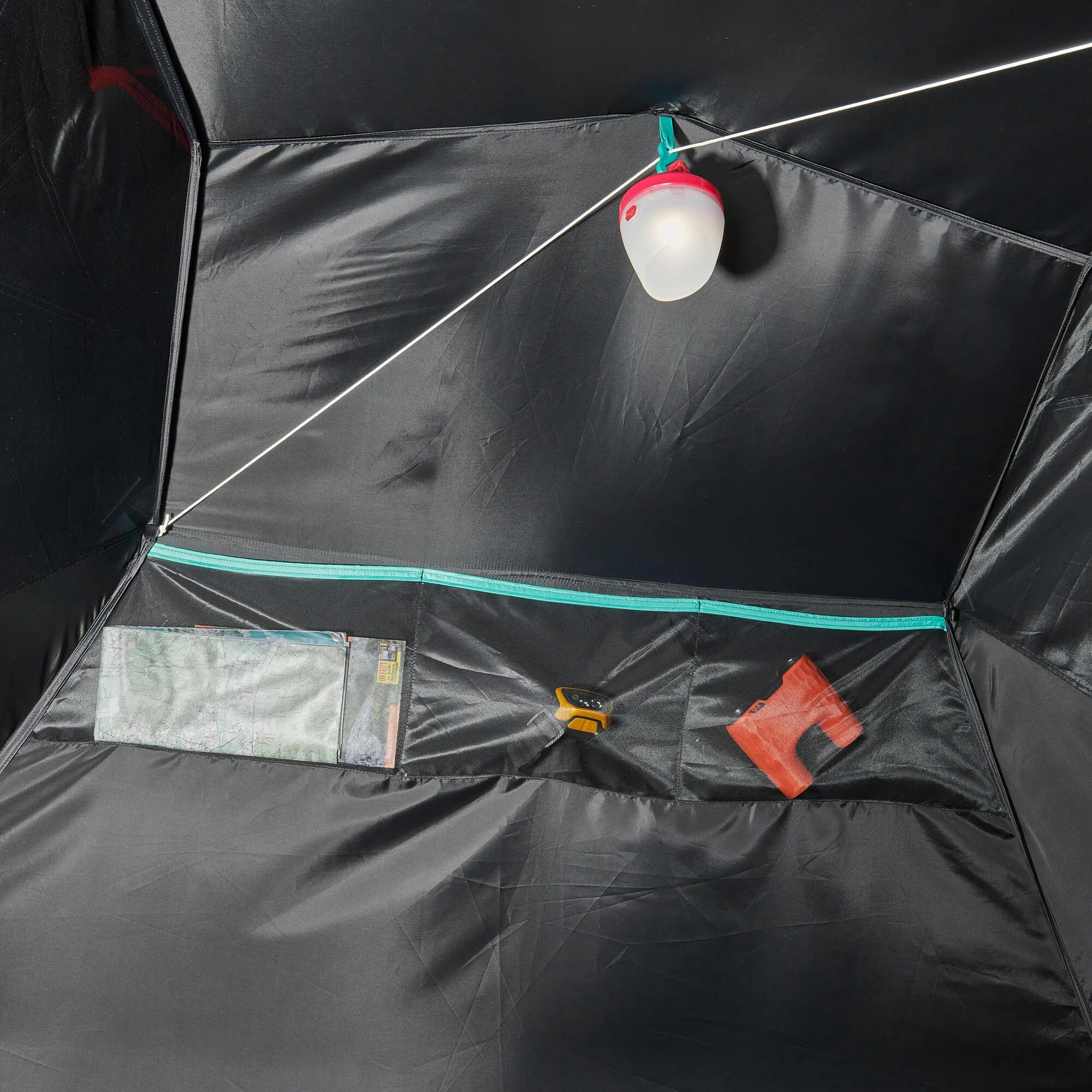 Quechua MH100 Fresh & Black Waterproof Camping Tent 3 Person