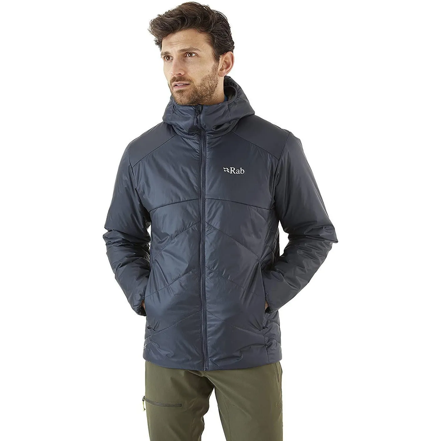 Rab Men's Xenon 2.0 Synthetic Insulated Hooded Jacket for Hiking, Climbing, and Skiing