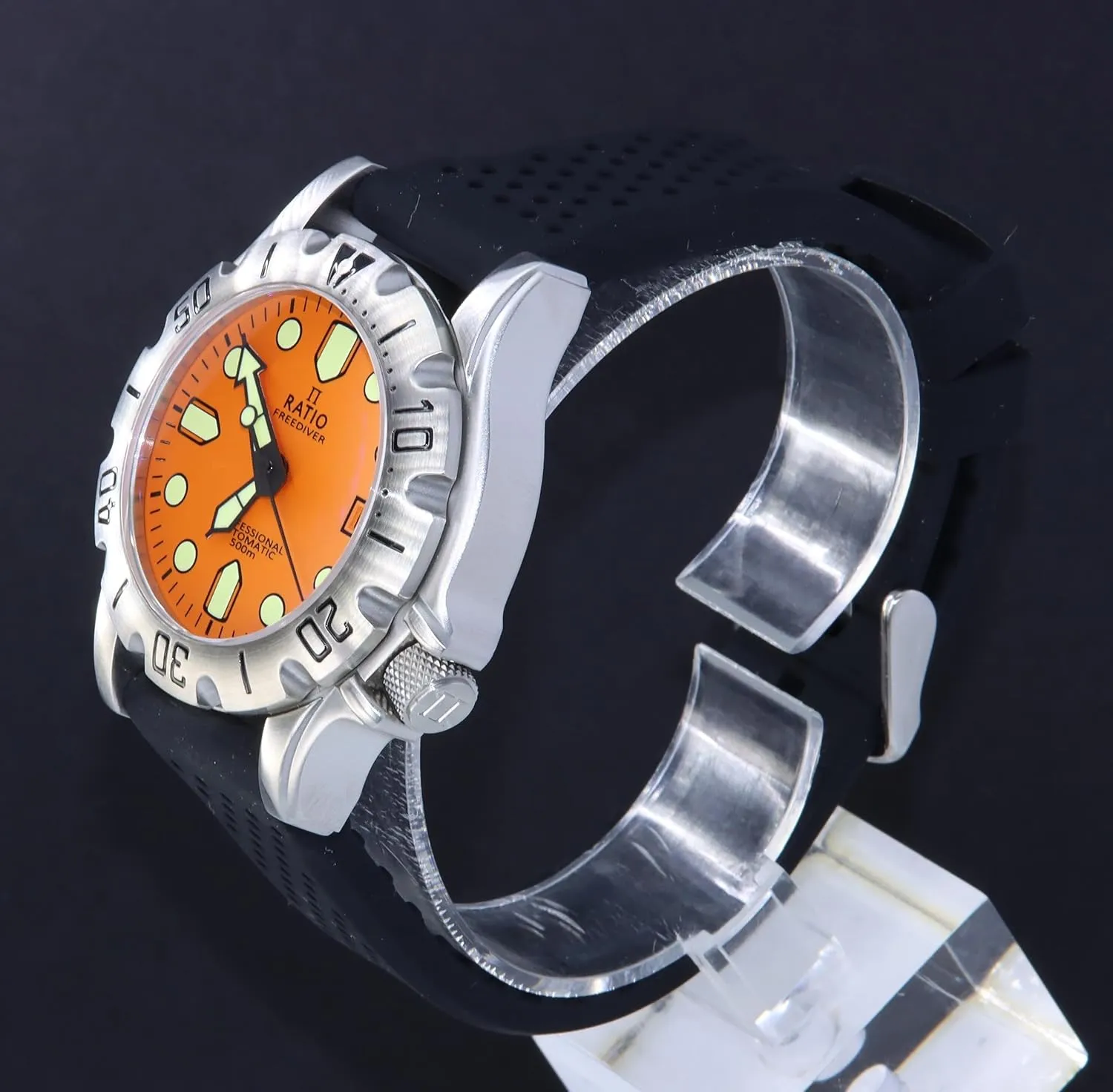RATIO FreeDiver Professional Diver Watch Sapphire Crystal Automatic Diver Watch 500M Water Resistant Diving Watch for Men