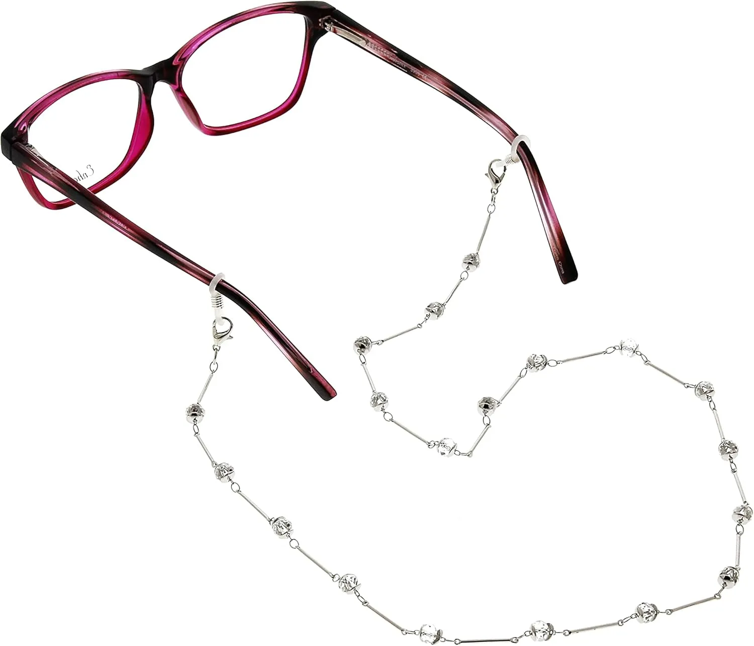 Ron's Optical Beaded Eyeglass Chain Holder, Face Mask Lanyard Holder, Fashion Lanyard Necklace in Silver or Gold