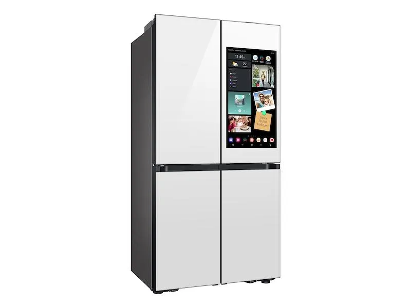 Samsung RF23DB990012 Bespoke Counter Depth 4-Door Flex™ Refrigerator (23 cu. ft.) with AI Family Hub™  and AI Vision Inside™ in White Glass