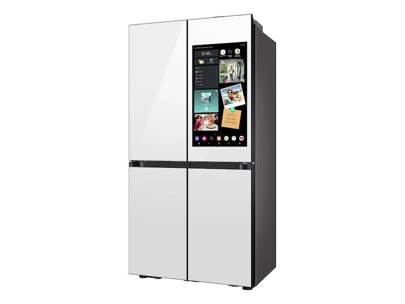 Samsung RF23DB990012 Bespoke Counter Depth 4-Door Flex™ Refrigerator (23 cu. ft.) with AI Family Hub™  and AI Vision Inside™ in White Glass