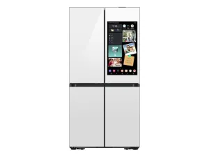 Samsung RF23DB990012 Bespoke Counter Depth 4-Door Flex™ Refrigerator (23 cu. ft.) with AI Family Hub™  and AI Vision Inside™ in White Glass