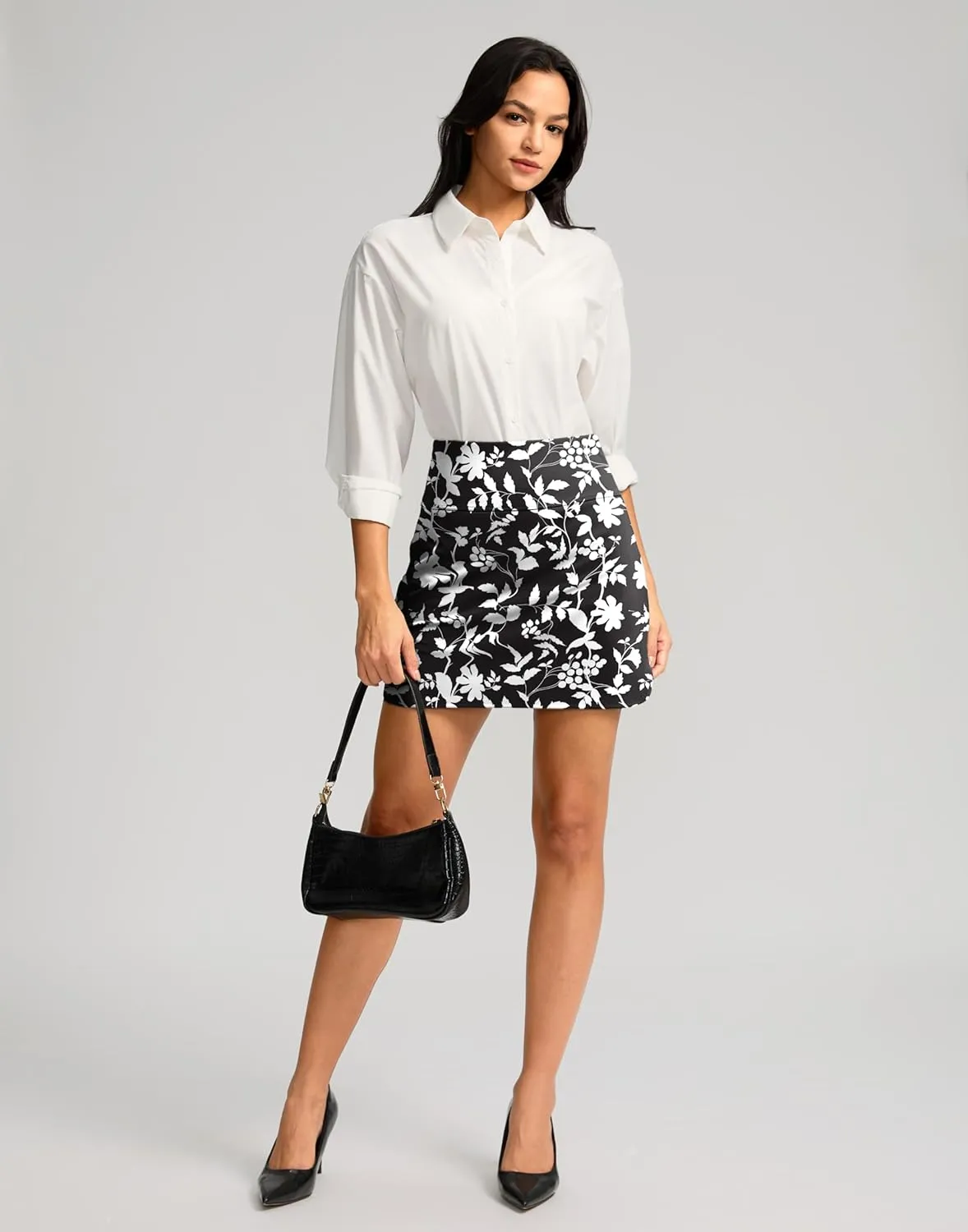 SANTINY Women's Golf Skirts Skorts High Waisted Tennis Skirt Athletic Workout Casual Skorts for Woman with Short Pockets
